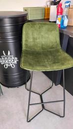 3 Chaises De Bar vertes - J-Line, Maison & Meubles, 90 cm ou plus, Enlèvement, Avec repose-pieds, 3 tabourets