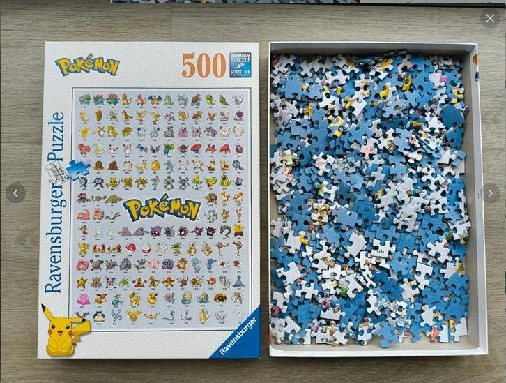 Pokémon puzzel Ravensburger – 500 stukjes – 36x49 cm, Hobby en Vrije tijd, Denksport en Puzzels, Zo goed als nieuw, Legpuzzel