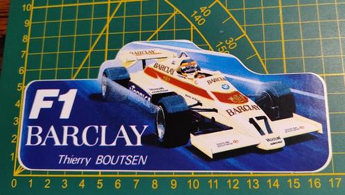Sticker Barclay Arrows BMW F1 Thierry Boutsen 1985, Collections, Autocollants, Enlèvement ou Envoi