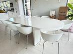 Design eettafel met 8 stoelen, Huis en Inrichting, Tafels | Eettafels, Ophalen, Gebruikt, 100 tot 150 cm, Vijf personen of meer