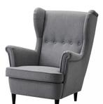 grijze zetel - strandmon - ikea, Huis en Inrichting, Zetels | Zetels en Chaises Longues, Ophalen, Eenpersoons, 75 tot 100 cm, Zo goed als nieuw