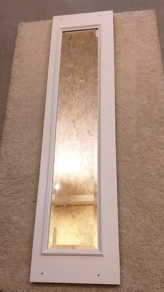 Grand miroir biseauté en chêne, Antiquités & Art, Antiquités | Miroirs, Moins de 50 cm, 100 à 150 cm, Rectangulaire, Enlèvement