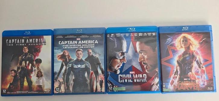BR Marvel - Captain America films en Captain Marvel, Cd's en Dvd's, Blu-ray, Zo goed als nieuw, Avontuur, Ophalen of Verzenden