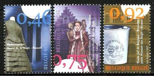 2007 Kleine musea OBP 3662/4**, Postzegels en Munten, Postzegels | Europa | België, Postfris, Orginele gom, Overig, Zonder stempel