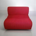 Finse vintage éénzit by Asko Export in rode stof, Huis en Inrichting, Zetels | Zetels, Ophalen, Eenpersoons, Rechte bank, Gebruikt