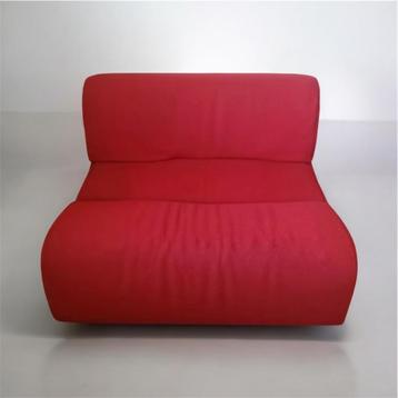 Finse vintage éénzit by Asko Export in rode stof beschikbaar voor biedingen