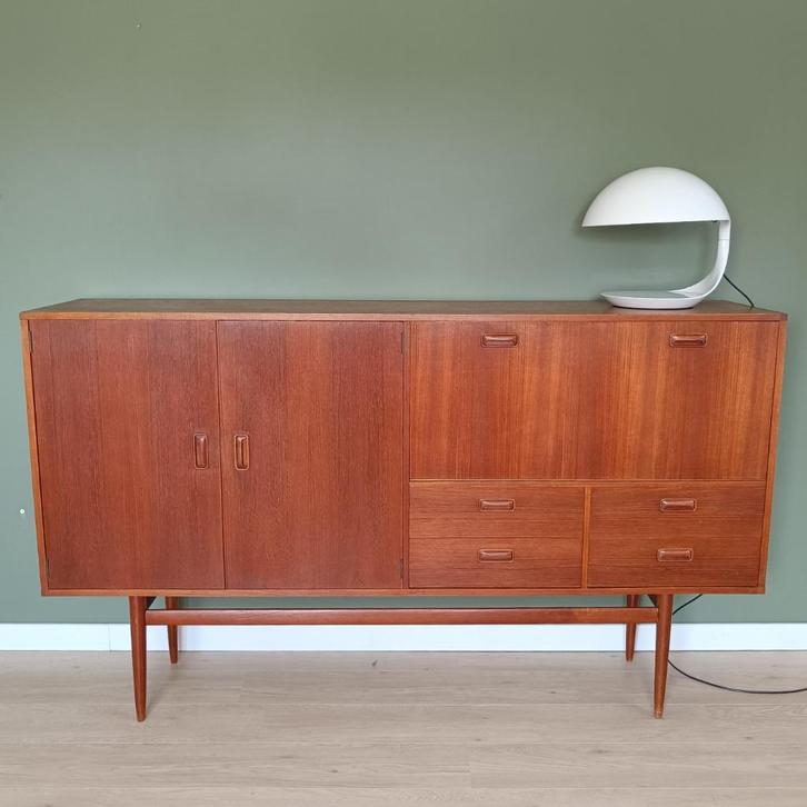 Prachtige vintage kast in teak - Musterring, Huis en Inrichting, Kasten | Buffetkasten, Gebruikt, Ophalen