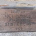 caisse vin saint emilion 1974 en bois vide, Verzamelen, Ophalen, Gebruikt