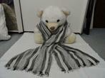 ELEGANT Joli foulard ( / écharpe ) ligné blanc et gris NEUF, Kleding | Dames, Ophalen of Verzenden, Nieuw, Sjaal