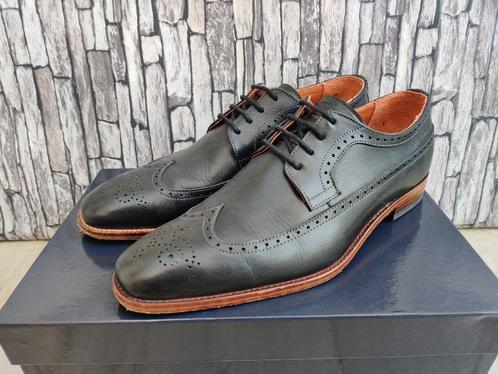 Van Lier zwart/grijs geklede schoenen voor heren - Maat 42, Kleding | Heren, Schoenen, Zo goed als nieuw, Veterschoenen, Zwart