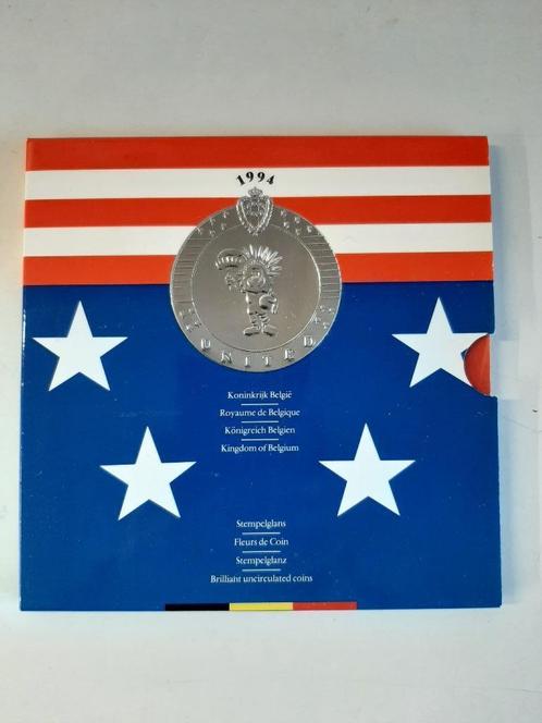 Munten Belgie FDC Set 1994 ; De Rode Duivels op het WK in Am, Postzegels en Munten, Munten | België, Setje, Overig, Ophalen of Verzenden