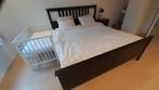 Cadre de lit Hemnes avec 2 tables de chevet assorties, Enlèvement, Utilisé