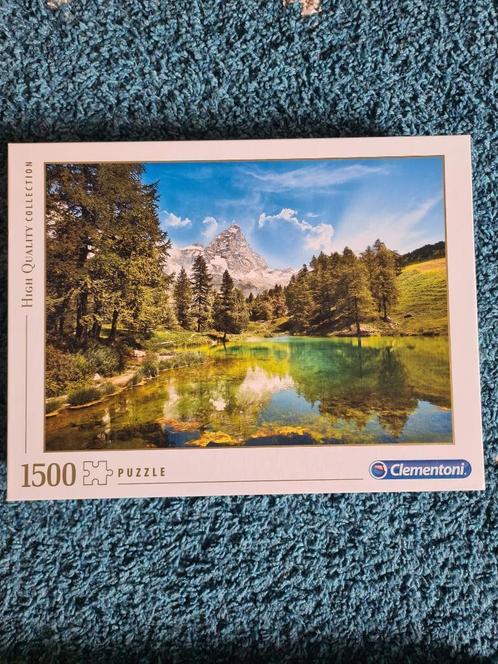 Puzzel the blue lake 1500 stukjes, Hobby & Loisirs créatifs, Sport cérébral & Puzzles, Comme neuf, Puzzle, 500 à 1500 pièces, Enlèvement ou Envoi