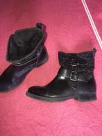 Bottines Eram cuir noir et paillettes 38, Enlèvement ou Envoi, Eram, Boots et Botinnes, Porté