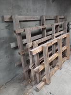 Lot van 4 gebruikte palletten / groot formaat - pallets, Doe-het-zelf en Bouw, Hout en Planken, Ophalen, Gebruikt, Overige houtsoorten