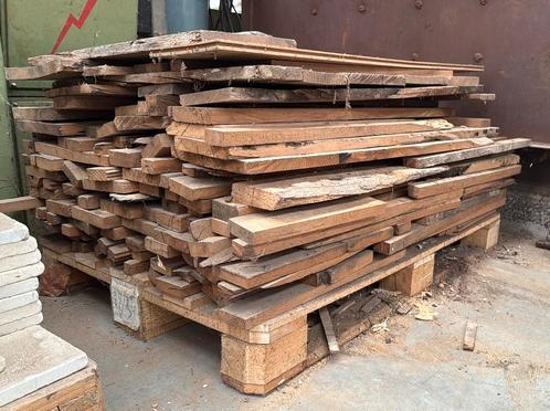 Te koop: partij oude Franse eiken planken, Tuin en Terras, Palen, Balken en Planken, Planken, Ophalen