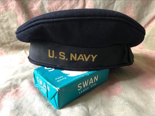 US Navy WW2 cap, Verzamelen, Militaria | Tweede Wereldoorlog, Ophalen of Verzenden