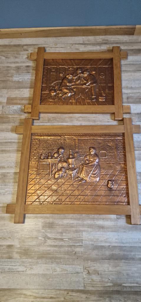 Cadres en cuivre " Hottes", Antiek en Kunst, Antiek | Brons en Koper, Koper, Ophalen
