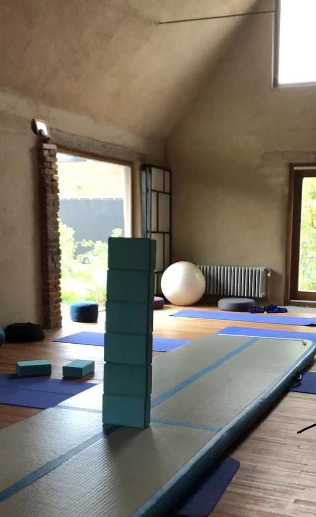 Airtrack, Sport en Fitness, Turnen, Gebruikt, Materiaal, Blauw, Ophalen