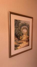 2x Schilderij met tuinmotief, Antiek en Kunst, Ophalen