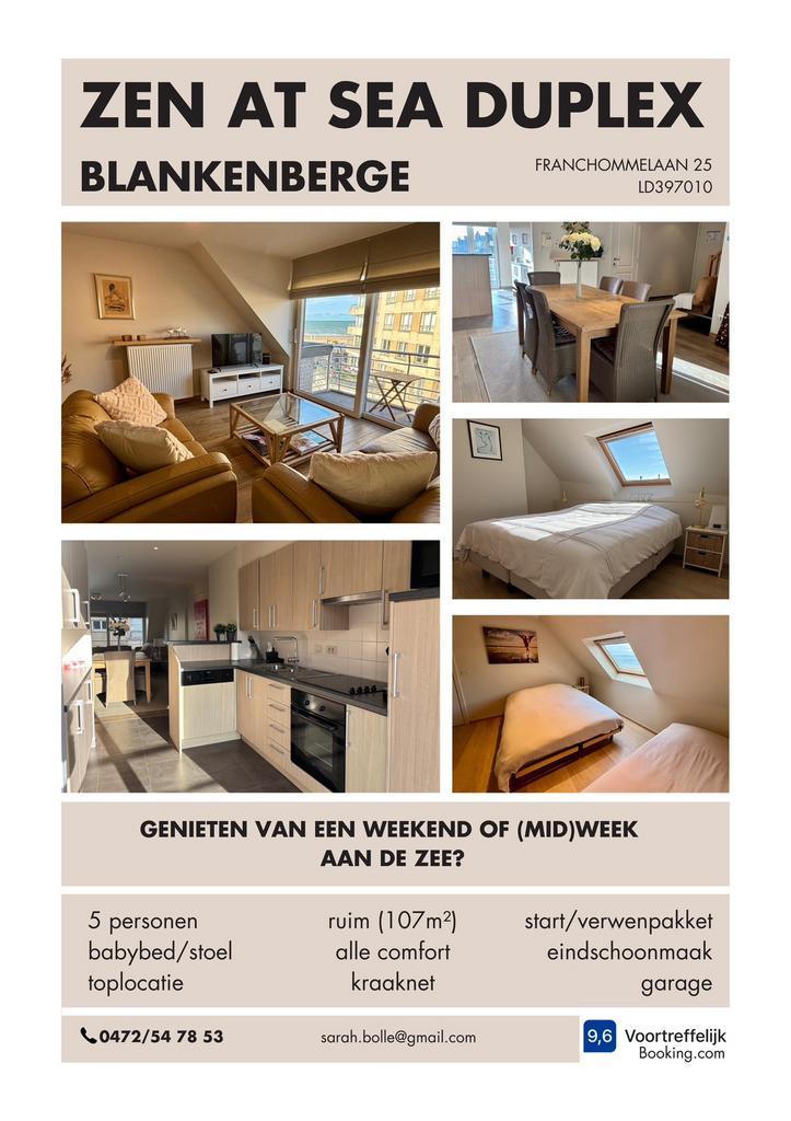 Vakantiewoning aan zee, appartement Blankenberge, toplocatie, Vakantie, Vakantiehuizen | België, Appartement, Aan zee, Tv