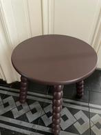 Bijzettafel rond - donkerbruin, Rond, Moins de 55 cm, Comme neuf, Enlèvement