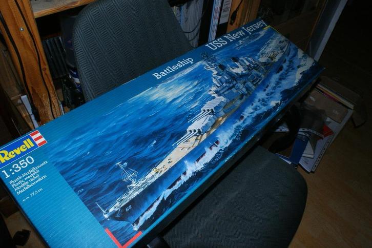 1/350 USS New Jersey, Hobby en Vrije tijd, Modelbouw | Boten en Schepen, Zo goed als nieuw, 1:50 tot 1:200, Revell, Ophalen