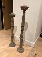 Set van 2 antieke kandelaars, Huis en Inrichting, Woonaccessoires | Zuilen en Pilaren, Ophalen, Zo goed als nieuw