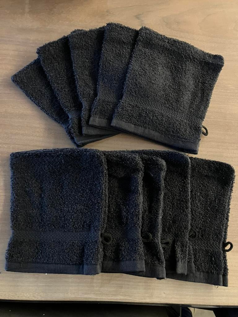 Gants de toilette noirs 10 pièces, Maison & Meubles, Salle de bain | Linge de bain & Accessoires, Neuf, Noir, Envoi