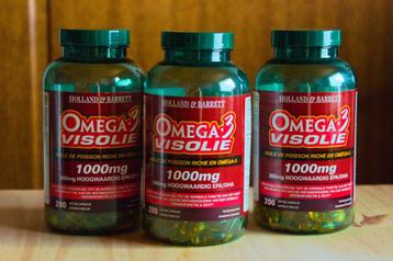 3x Holland & Barrett Omega 3 Visolie 1000mg - 200 capsules beschikbaar voor biedingen