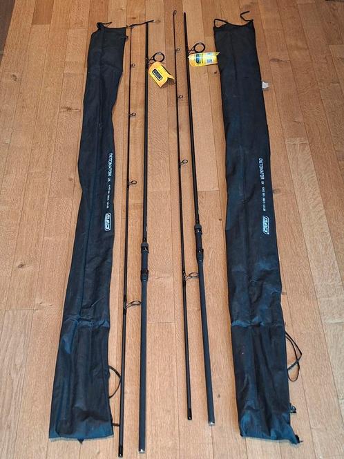 2 nieuwe karperhengels detonator UK 12' 3,00 lbs, Watersport en Boten, Hengelsport | Karpervissen, Nieuw, Ophalen