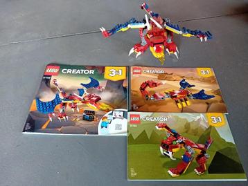 Lego Creator 3 in 1 Vuurdraak 31102 beschikbaar voor biedingen