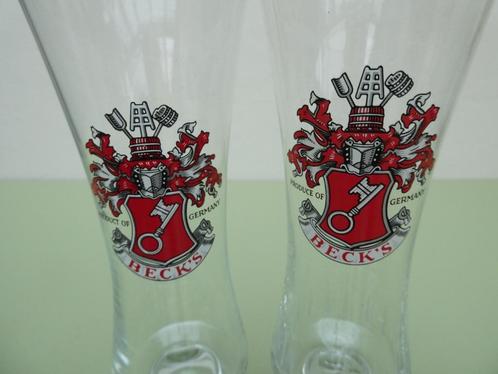 Duitse bierglazen Beck's, Verzamelen, Glas en Drinkglazen, Nieuw, Bierglas, Ophalen of Verzenden