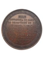 Bronzen medaille 1855 — Marie-Henriette Oostenrijk Dubois, Ophalen of Verzenden, Brons