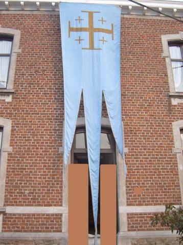 Drapeau médiéval Kingdom of Heaven Jerusalem Flag RareProps