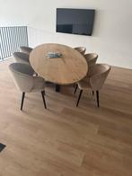 Eiken tafel met 6 stoelen nieuw!, Huis en Inrichting, Ophalen, 100 tot 150 cm, Eikenhout, Vijf personen of meer