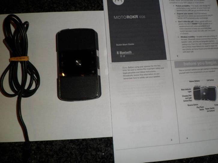 Motorokr eq5 draagbare draadloze muziekbox, incl lader+handl, Audio, Tv en Foto, Luidsprekerboxen, Zo goed als nieuw, Ophalen of Verzenden