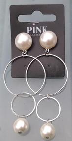 Zilverkleurige lange oorbellen van Lucardi juwelier, Pendantes, Utilisé, Enlèvement ou Envoi