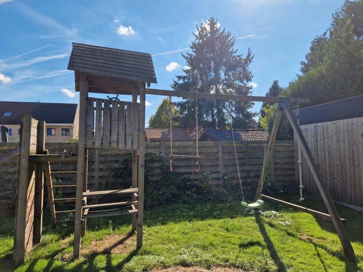 Speeltoestel, Kinderen en Baby's, Speelgoed | Buiten | Speeltoestellen, Gebruikt, Glijbaan, Klimtouw, Klimwand, Schommel, Ophalen