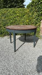 Table ronde en bois sur roulettes, Antiek en Kunst, Ophalen