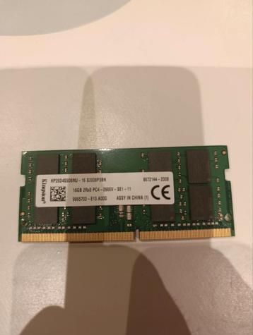 Kingston 16GB DDR4 2Rx8  PC4  2666V, Computers en Software, RAM geheugen, Ophalen of Verzenden, Zo goed als nieuw, DDR4