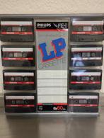 Vintage Philips audiocassettes display van acht zeer zeldzam, Antiek en Kunst, Curiosa en Brocante, Ophalen of Verzenden