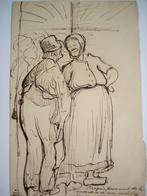 1884 Eugène LAERMANS °1864-1940 'Souffrance' inkt tekening, Ophalen