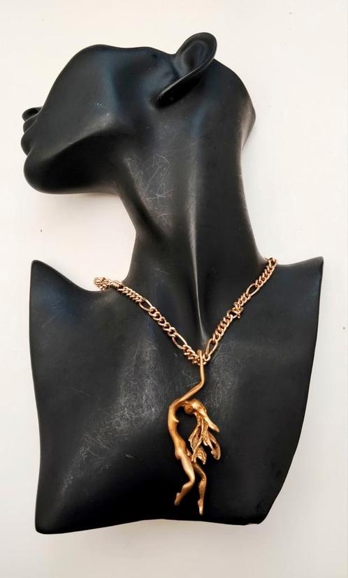 Grote bronzen hanger J.Snelling voor Charles Jourdan 1980, Handtassen en Accessoires, Kettingen, Zo goed als nieuw, Ophalen of Verzenden