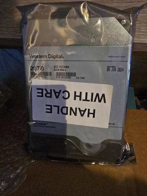 WD Ultrastar DC HC560 20TB, Computers en Software, Harde schijven, Nieuw, Desktop, Intern, HDD, SATA, Ophalen of Verzenden