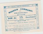 oorlog bon welkenraedt Belgie 1916 15 Centimes, Nieuw, Voor 1940, Verzenden, Overige onderwerpen