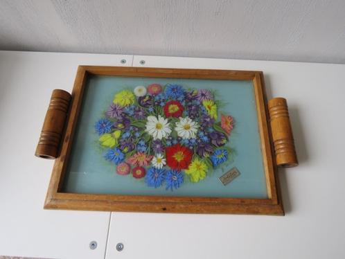 Retro dienblad Artilux bloemen, Antiek en Kunst, Curiosa en Brocante, Ophalen of Verzenden