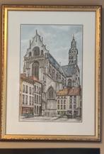 Pentekening SInt Paulus kerk Antwerpen Lindekens, Antiek en Kunst, Kunst | Tekeningen en Fotografie, Ophalen