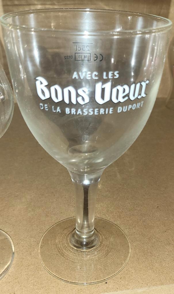 Avec les Bons Voeux bierglas, Verzamelen, Biermerken, Zo goed als nieuw, Ophalen of Verzenden