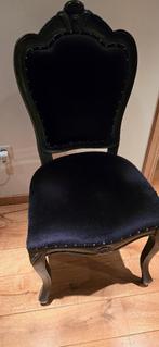 Stoel Zwart Velvet, Huis en Inrichting, Ophalen, Hout, Zwart, Eén